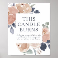 Simple Rustic Floral This Candle Burns Wedding