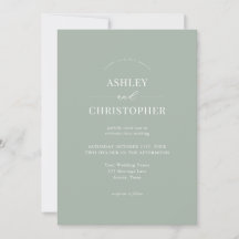 Simple Sage Green Modern Elegant Wedding