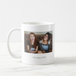 Simple Sage Minimalist Photo Text Keepsake Kaffeetasse