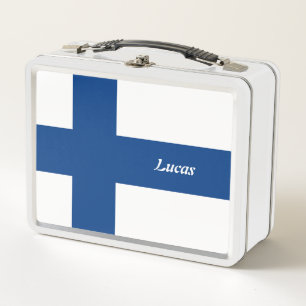 Simple School Finland Flaggen Souvenir personalisi Metall Brotdose