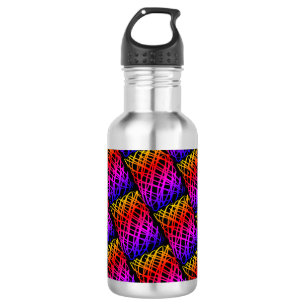 Simple Scribble halber Rückgang Schwarzer Hint Edelstahlflasche