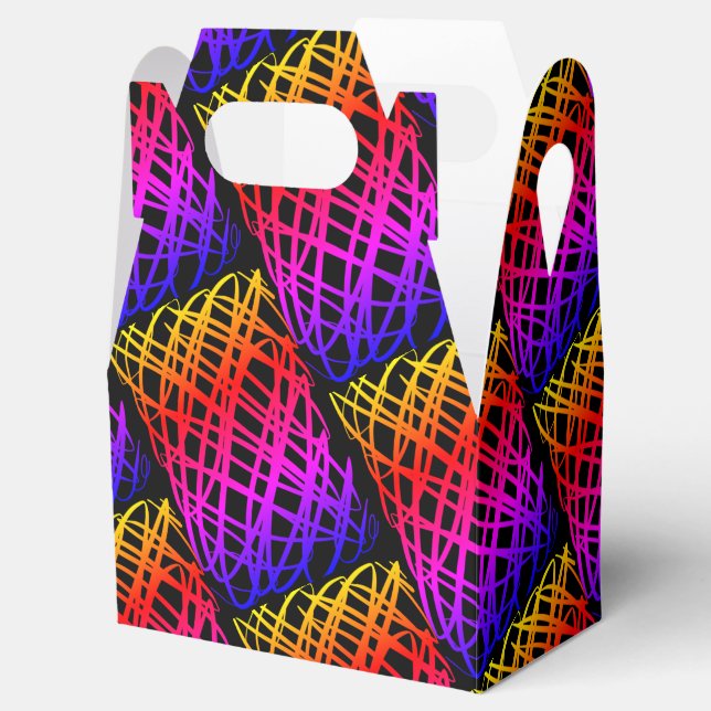 Simple Scribble | halber Rückgang | Schwarzer Hint Geschenkschachtel (Geöffnet)