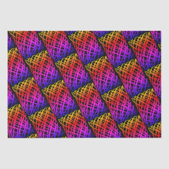 Simple Scribble | halber Rückgang | Schwarzer Hint Seidenpapier (Vorderseite)