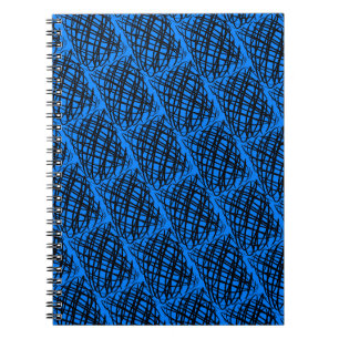 Simple Scribble Schwarz angeekelt Blau Notizblock