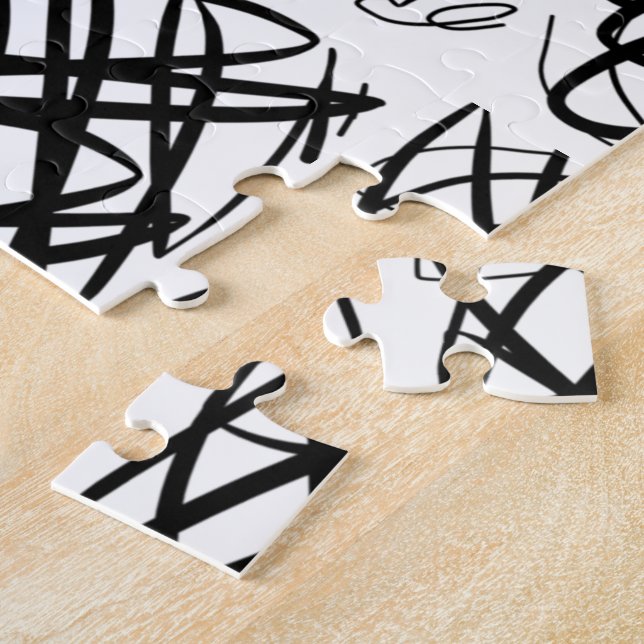 Simple Scribble | Schwarz | Center Tiled | (Seite)