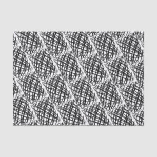 Simple Scribble Schwarz halber Rückgang Seidenpapier