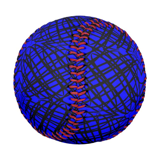 Simple Scribble | Spiegelung | Blau | Baseball (Schrägansicht)
