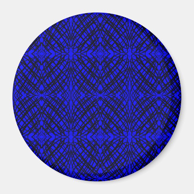 Simple Scribble | Spiegelung | Blau | Magnet (Vorne)