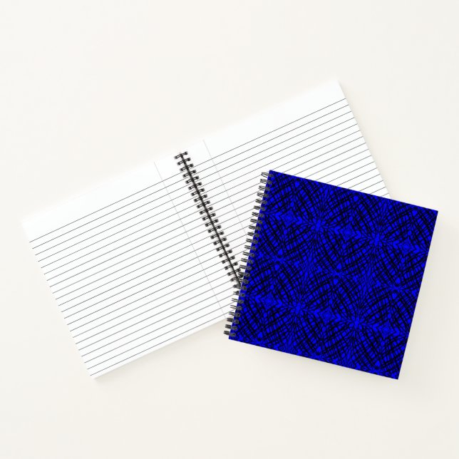 Simple Scribble | Spiegelung | Blau | Notizbuch (Innenseite)