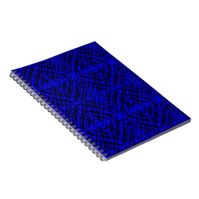 Simple Scribble | Spiegelung | Blau | Spirale Notizblock (Rechte Seite)