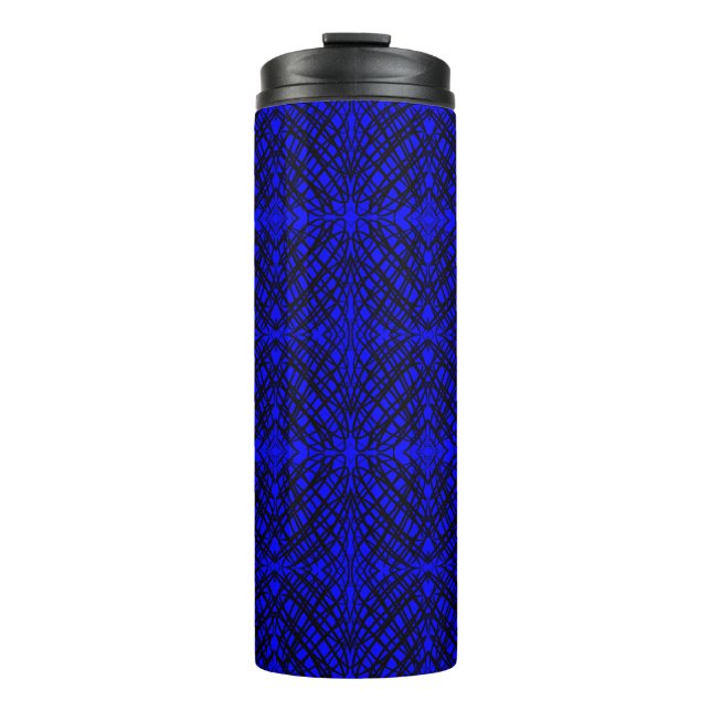 Simple Scribble | Spiegelung | Blau | Thermosbecher (Vorderseite)