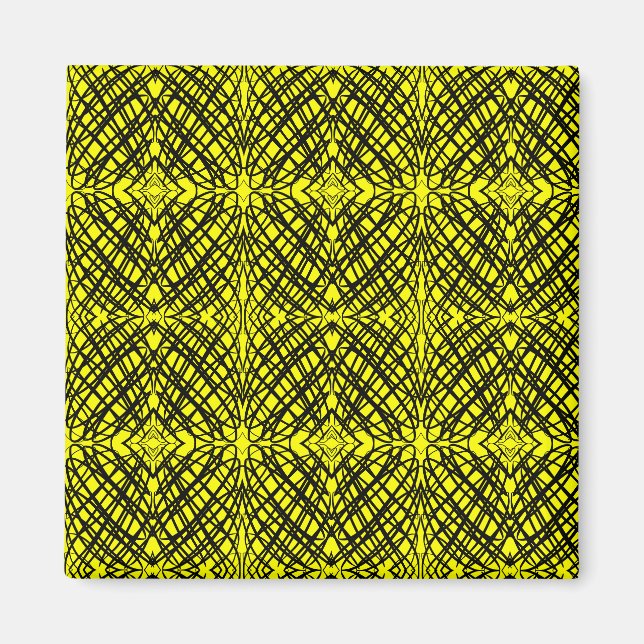 Simple Scribble | Spiegelung | Gelb | Büro Magnet (Vorne)