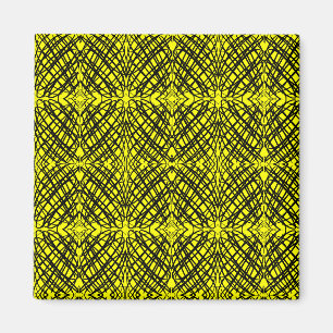 Simple Scribble Spiegelung Gelb Magnet