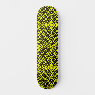 Simple Scribble Spiegelung Gelb Skateboard