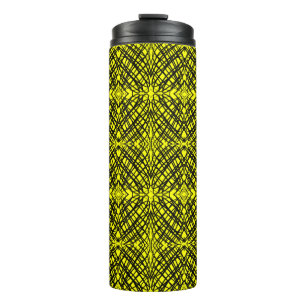 Simple Scribble Spiegelung Gelb Thermosbecher
