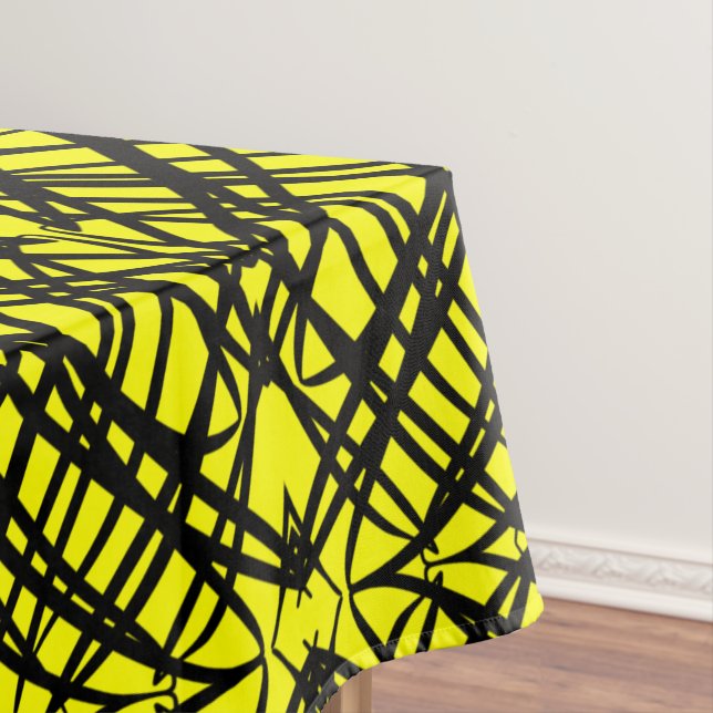 Simple Scribble | Spiegelung | Gelb | Tischdecke (Beispiel)