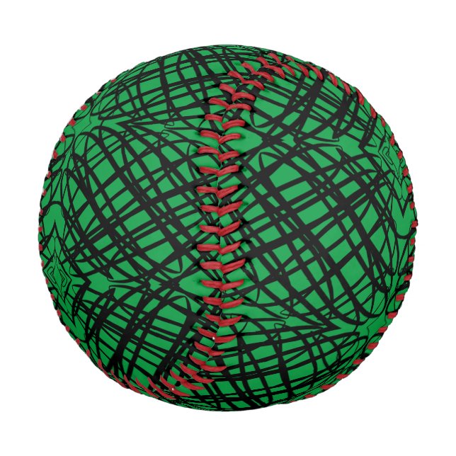 Simple Scribble | Spiegelung | Grün | Baseball (Schrägansicht)