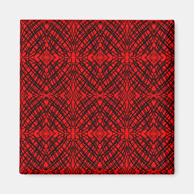 Simple Scribble | Spiegelung | Rot | Magnet (Vorne)