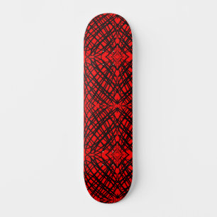 Simple Scribble Spiegelung Rot Skateboard