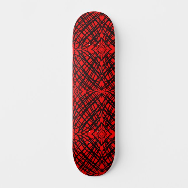 Simple Scribble | Spiegelung | Rot | Skateboard (Vorderseite)