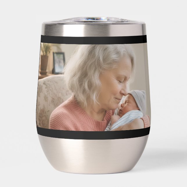 Simple Script Grandma Est.Photo Year Black (Vorderseite)