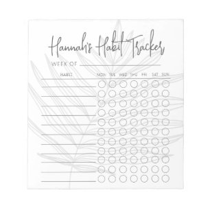 Simple Script Hebdomadaire Habit Tracker Bloc-note