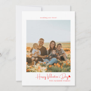 Simple Script Red Heart Carte de Saint Valentin Ph