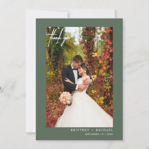 Simple Script Sage Vert Merci photo moderne