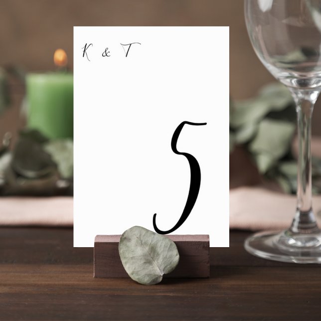 Simple Script Wedding Table Numbers Tischnummer (Von Creator hochgeladen)