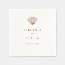 Simple Seashell Wedding Serviette
