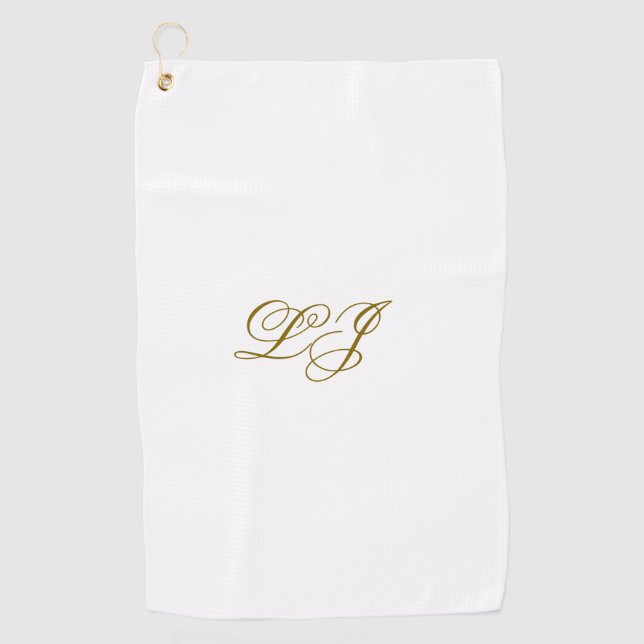 Simple serviette de golf Monogram (Devant)