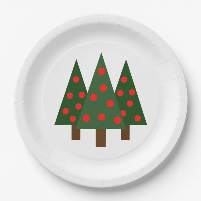 Simple Shape Christmas Groove auf White Pappteller (Vorderseite)