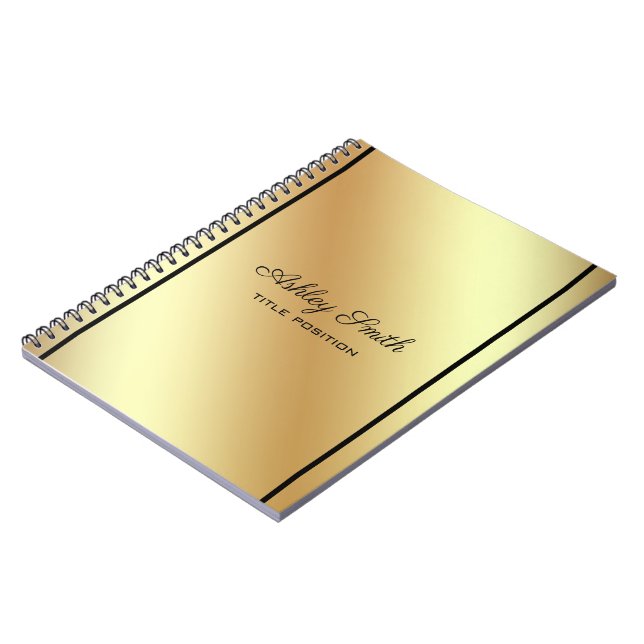 Simple Shiny Gold Notizblock (Linke Seite)