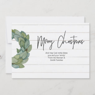 Simple Shiplap Magnolia Farmhouse Weihnachtskarte Karte