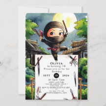 Simple Shuriken Ninja Birthday