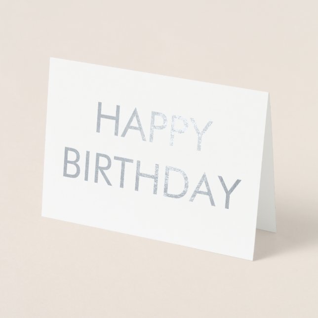 SIMPLE SIMPLE TEXTE MINIMAL CARTE de jour de naiss (Devant)