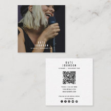 Simple Singer Musician Foto Social Media QR-Code