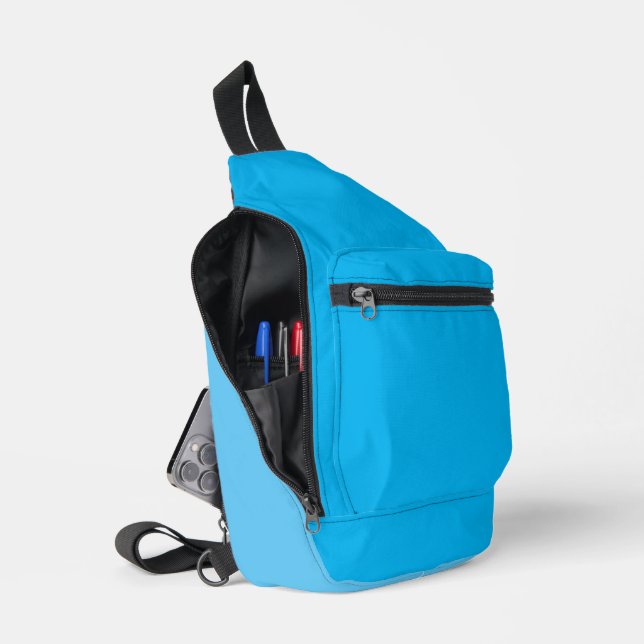 Simple Sky Blue Authority® Crossbody Bag (Offen)