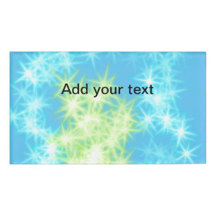 Simple sky blue glitt sparkle stars add your text namenschild