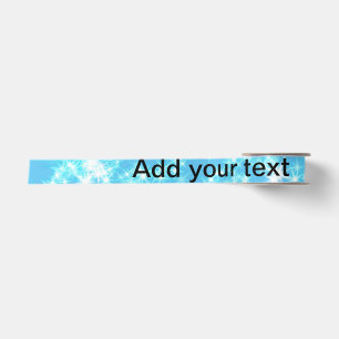 Simple sky blue glitt sparkle stars add your text  satinband
