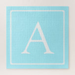 Simple Sky Blue Monogram<br><div class="desc">Vielen Dank für Ihren Kauf!</div>