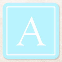 Simple Sky Blue Monogram