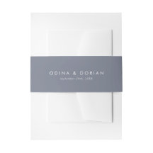 Simple Slate Blue Gray Wedding Bly Band