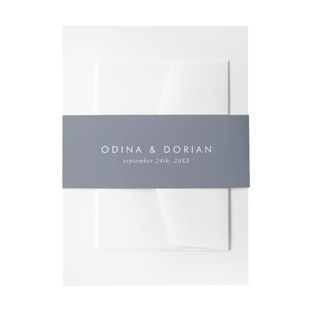 Simple Slate Blue Gray Wedding Bly Band (Vorderseite Beispiel)
