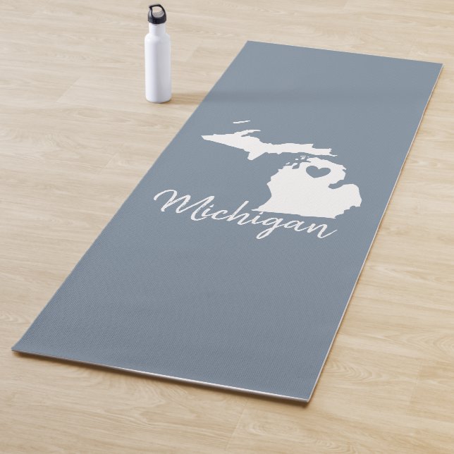 Simple Slate Blue Michigan Zuhause Staaten Map Yogamatte (Beispiel)
