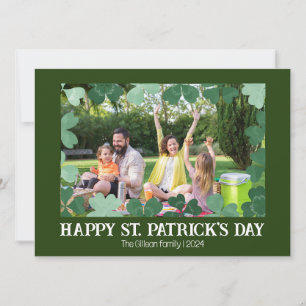 Simple St. Patrick's Day Kleeblatts Foto Feiertagskarte