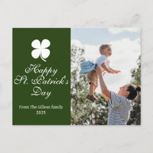 Simple St. Patrick's Day Kleeblatts Foto Feiertagspostkarte