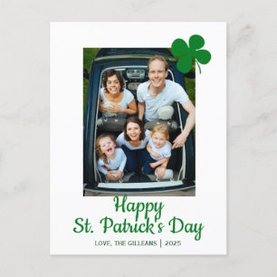 Simple St. Patrick's Day Kleeblatts Foto Feiertagspostkarte