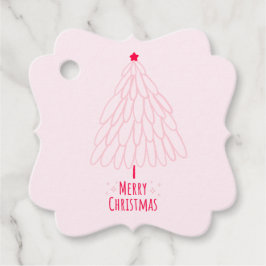 Simple Star Tree Mid Mod Frohe Weihnachten Geschenkanhänger