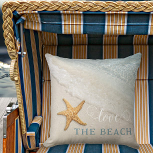 Simple Starfish Waves Beach House Coussin